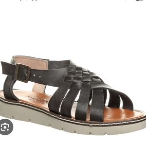 Bearspaw Huaraches Black Woven Sandles New In Box Sz 10